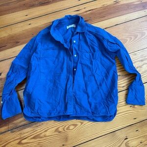Everlane boxy blue button down